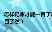 怎样记账才能一目了然视频（怎样记账才能一目了然）