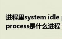 进程里system idle process（system idle process是什么进程）