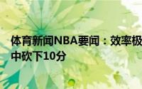 体育新闻NBA要闻：效率极高考辛斯半场仅上场5分钟9投5中砍下10分