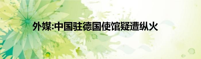 外媒:中国驻德国使馆疑遭纵火