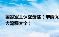 国家军工保密资格（申请保密资格证时军工企业须关注的8大流程大全）