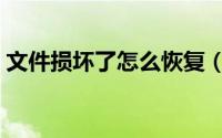 文件损坏了怎么恢复（文件损坏了怎么修复）
