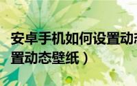 安卓手机如何设置动态锁屏（安卓手机如何设置动态壁纸）