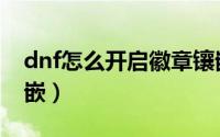 dnf怎么开启徽章镶嵌（dnf怎么开启徽章镶嵌）
