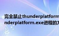 完全禁止thunderplatform.exe进程的方法（完全禁止thunderplatform.exe进程的方法）
