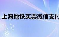 上海地铁买票微信支付（上海地铁买票方式）