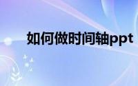 如何做时间轴ppt（如何做时尚女人）