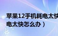 苹果12手机耗电太快怎么办（苹果12手机耗电太快怎么办）