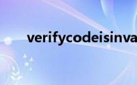 verifycodeisinvalid（verifycode）