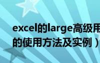 excel的large高级用法（excel中large函数的使用方法及实例）