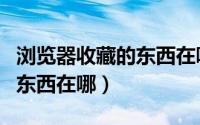 浏览器收藏的东西在哪里找到（浏览器收藏的东西在哪）