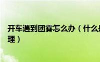 开车遇到团雾怎么办（什么是团雾及行车中遇到团雾怎么处理）