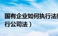 国有企业如何执行法院判决（国有企业如何执行公司法）