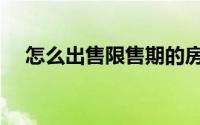 怎么出售限售期的房子（怎么出售网店）