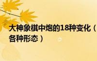 大神象棋中炮的18种变化（中国象棋初级入门指南[2]炮的各种形态）