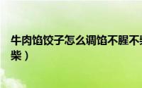 牛肉馅饺子怎么调馅不腥不柴（牛肉馅饺子怎么调馅不腥不柴）