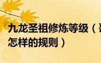 九龙圣祖修炼等级（哥们网九龙朝满级修炼是怎样的规则）