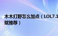 木木打野怎么加点（LOL7.16版本木木打野符文出装加点天赋推荐）