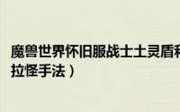 魔兽世界怀旧服战士土灵盾和奥山盾（魔兽世界怀旧服战士t拉怪手法）