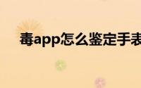 毒app怎么鉴定手表（毒app怎么鉴定）