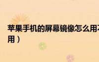 苹果手机的屏幕镜像怎么用不了（苹果手机的屏幕镜像怎么用）