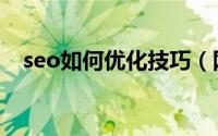 seo如何优化技巧（网站的seo优化技巧）