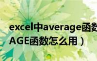 excel中average函数的作用（Excel中AVERAGE函数怎么用）