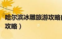 哈尔滨冰雕旅游攻略自由行（哈尔滨冰雕旅游攻略）