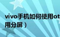 vivo手机如何使用otg功能（vivo手机如何使用分屏）