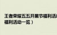 王者荣耀五五开黑节福利活动一览图（王者荣耀五五开黑节福利活动一览）