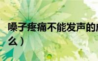 嗓子疼痛不能发声的成语（嗓子疼痛不能吃什么）