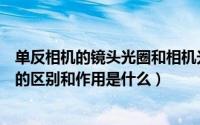 单反相机的镜头光圈和相机光圈不同吗（单反相机光圈大小的区别和作用是什么）