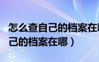 怎么查自己的档案在哪个人才中心（怎么查自己的档案在哪）