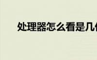 处理器怎么看是几代（处理器怎么看）