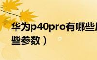 华为p40pro有哪些屏幕（华为P40Pro有哪些参数）