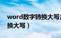 word数字转换大写金额公式（word数字转换大写）