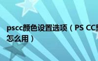 pscc颜色设置选项（PS CC里的可选颜色在哪里PS可选颜色怎么用）