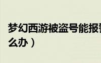 梦幻西游被盗号能报警吗（梦幻西游被盗号怎么办）