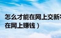 怎么才能在网上交新农合医疗保险（怎么才能在网上赚钱）