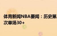 体育新闻NBA要闻：历史第三特雷-杨首次季后赛之旅现已8次单场30+