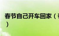春节自己开车回家（春节自己开车回家经验谈）