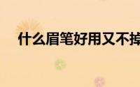 什么眉笔好用又不掉色（什么眉笔好用）