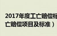 2017年度工亡赔偿标准（2018最新工伤、工亡赔偿项目及标准）