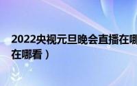 2022央视元旦晚会直播在哪看呢（2022央视元旦晚会直播在哪看）