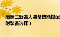 暗黑三野蛮人装备技能搭配（暗黑破坏神3野蛮人技能搭配附装备选择）