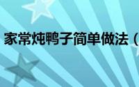 家常炖鸭子简单做法（家常炖鸭子简单做法）
