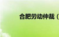 合肥劳动仲裁（合肥劳动仲裁）