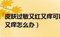 皮肤过敏又红又痒可以用芦荟（皮肤过敏又红又痒怎么办）