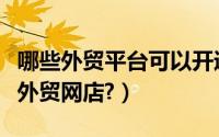 哪些外贸平台可以开通个人店铺（如何开个人外贸网店?）