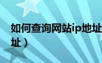 如何查询网站ip地址?（如何查找网站的IP地址）